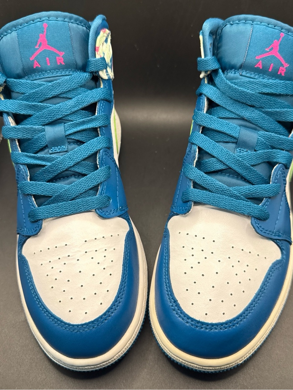 Size 6Y - Air Jordan 1 Mid GS 'Paint Stroke', 555112 300, Clean, With OG Box